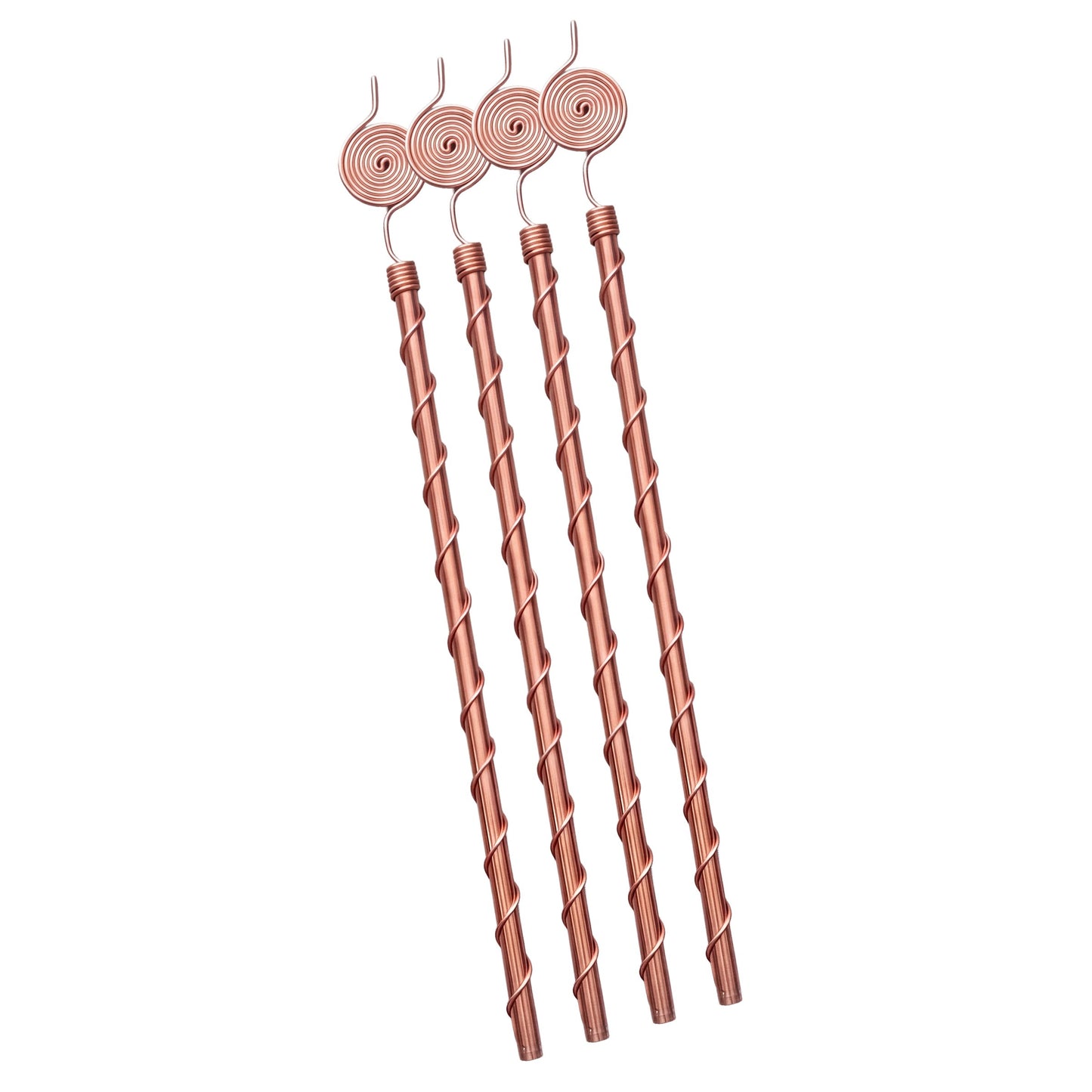 Antennes d'électroculture en cuivre Kopero de 60 cm, quatre antennes en cuivre pur, photo produit sur fond blanc