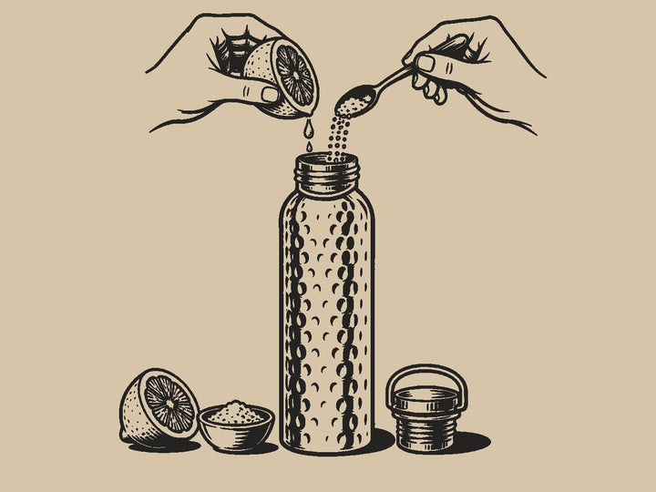 Nettoie d'abord la bouteille