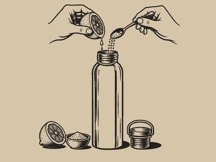 Nettoie d'abord la bouteille