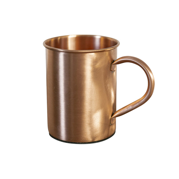 Mug en cuivre Kopero Lisse de 400 ml en cuivre pur, photo produit sur fond blanc