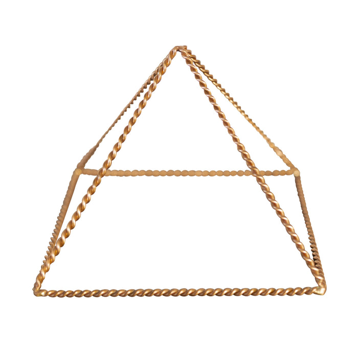 Pyramide énergisante en cuivre torsadé Kopero Grande (23,56 cm) en fil de cuivre torsadé, photo produit sur fond blanc