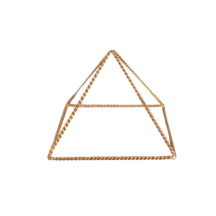Pyramide énergisante en cuivre torsadé Kopero Petite (14,56 cm) en fil de cuivre torsadé, photo produit sur fond blanc