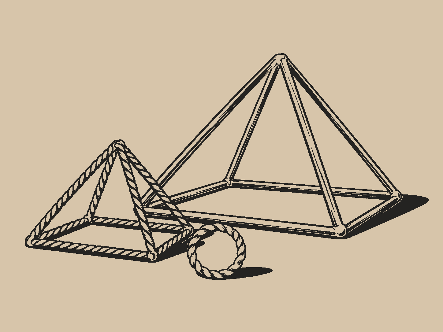 Objets énergétiques: Pyramides et anneau tenseur